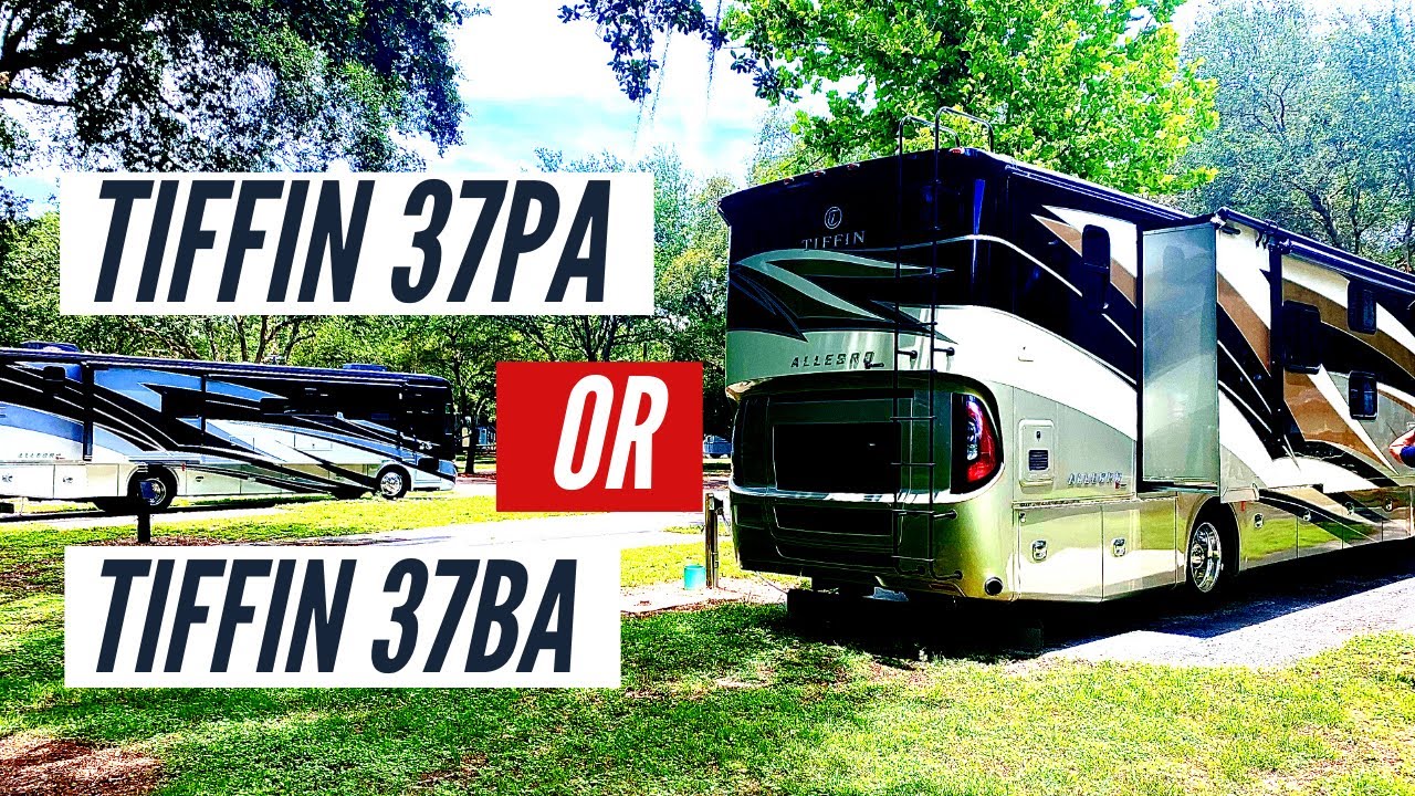Tour of 2 Tiffin Class A Motor-coaches for our full time RV life. Allegro Red 37 BA and PA