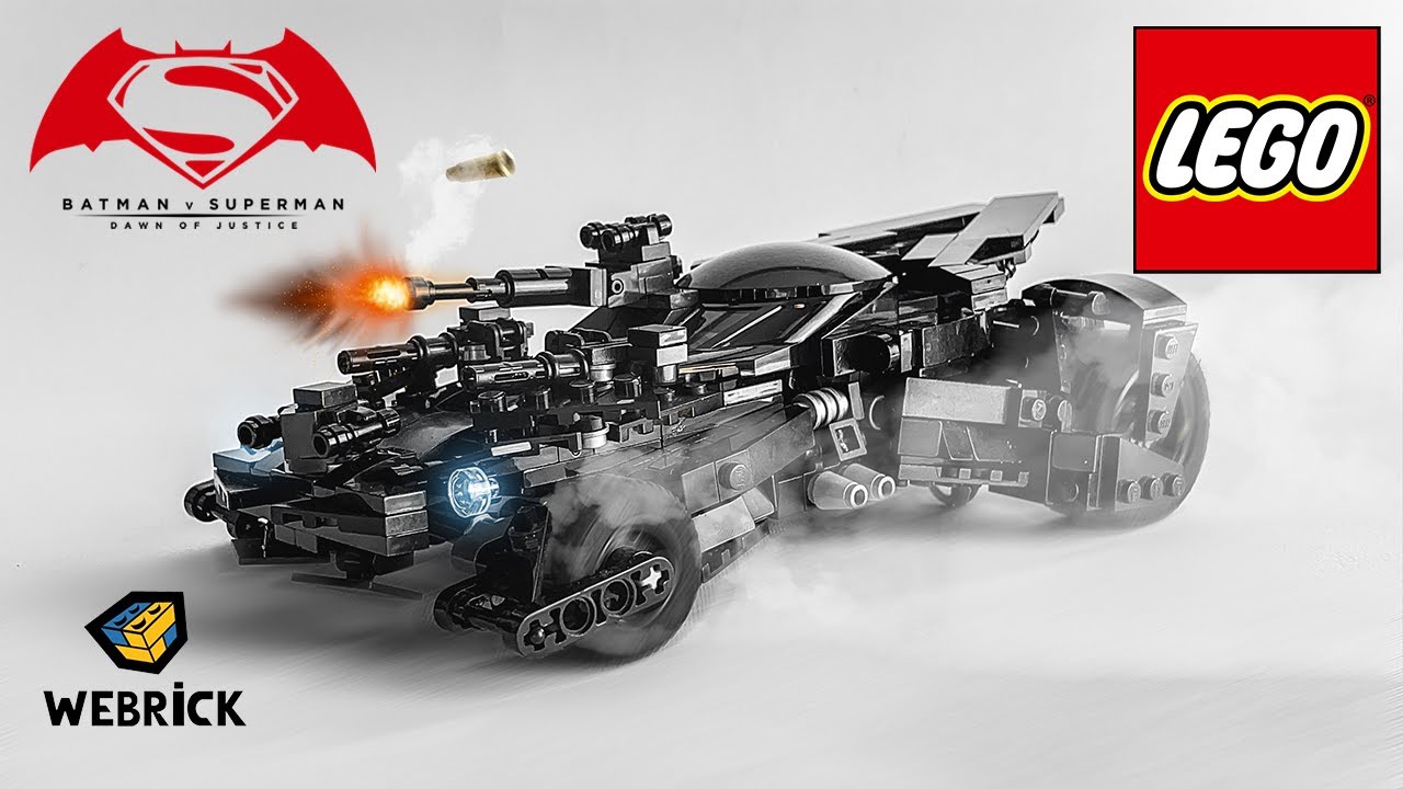 Batman v Superman Batmobile V2 - combat mode, two seats, new guns - LEGO Batmobile MOC