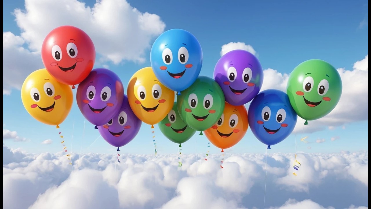 Six Little Toy Balloons Pop Pop Pop | Fun Counting Song & Color Learning for Kids