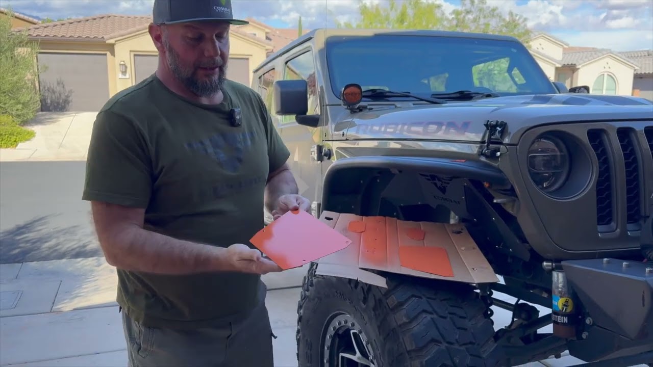 Jeep Aluminum Inner Fenders by Combat Off Road with Customizable Backing Plate