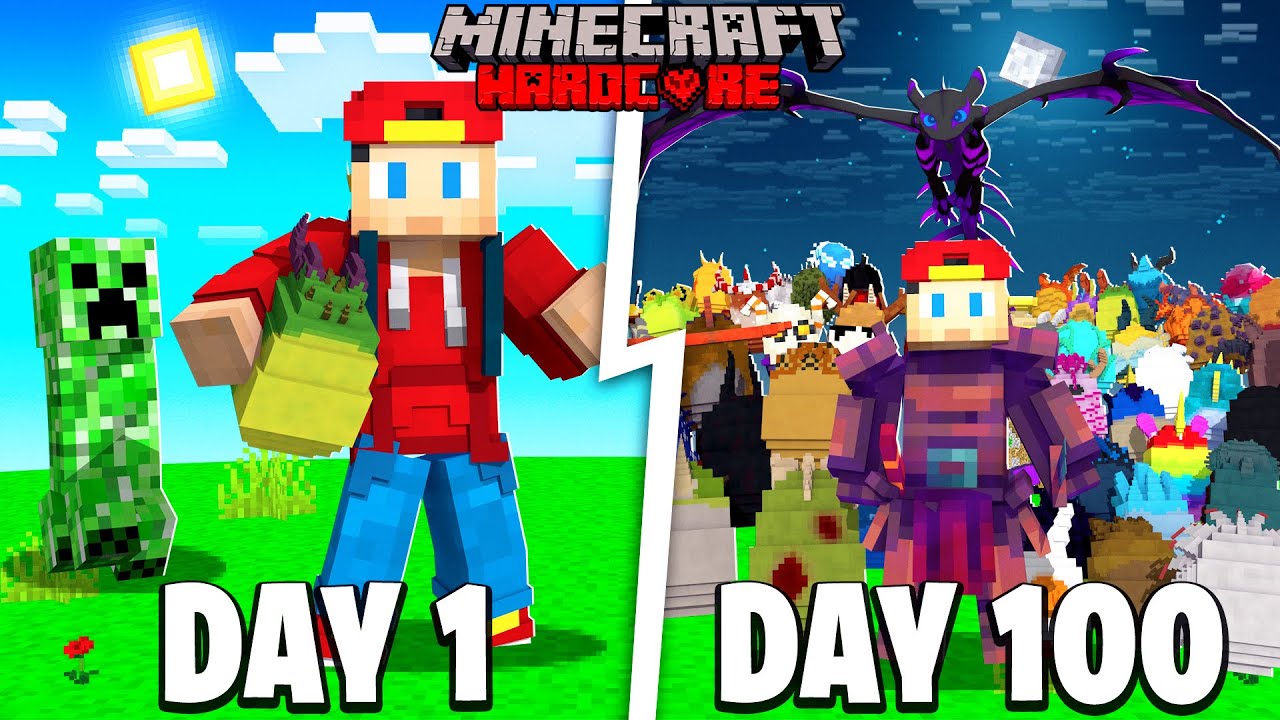 I Spent 100 Days in the Updated Minecraft DRAGON FIRE... Here's What Happened
