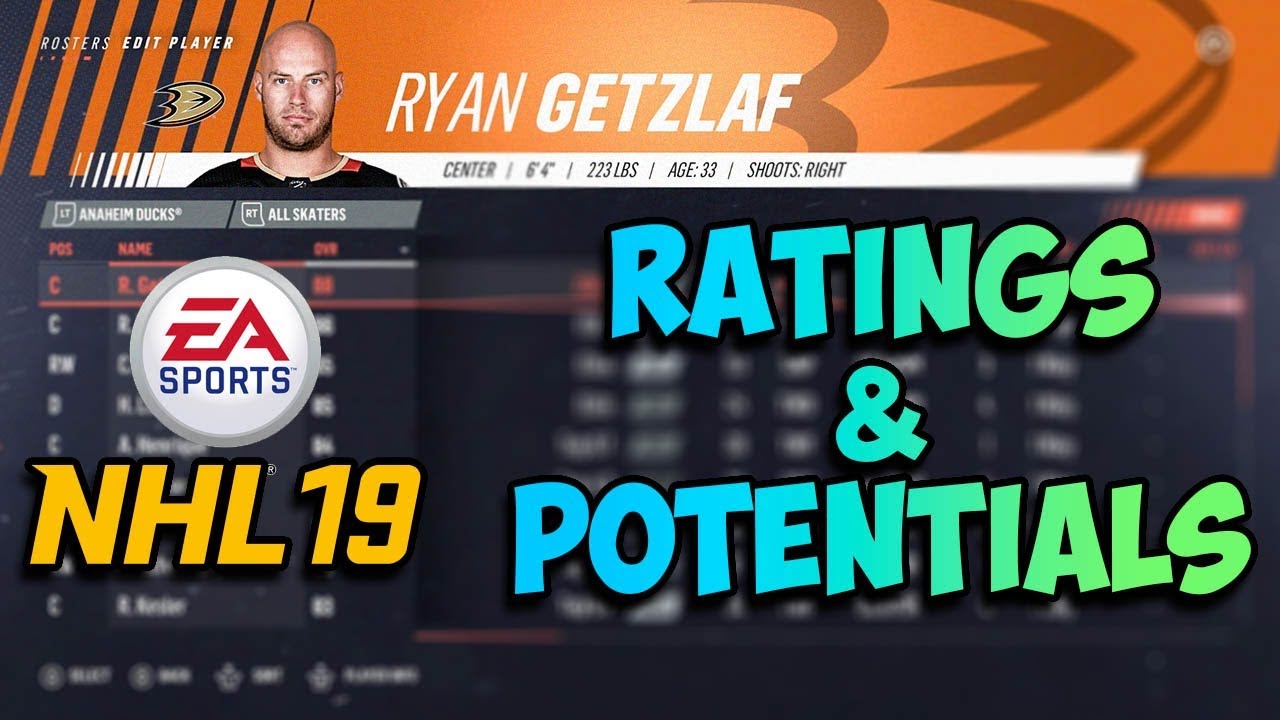 NHL 19 Ratings & Potentials