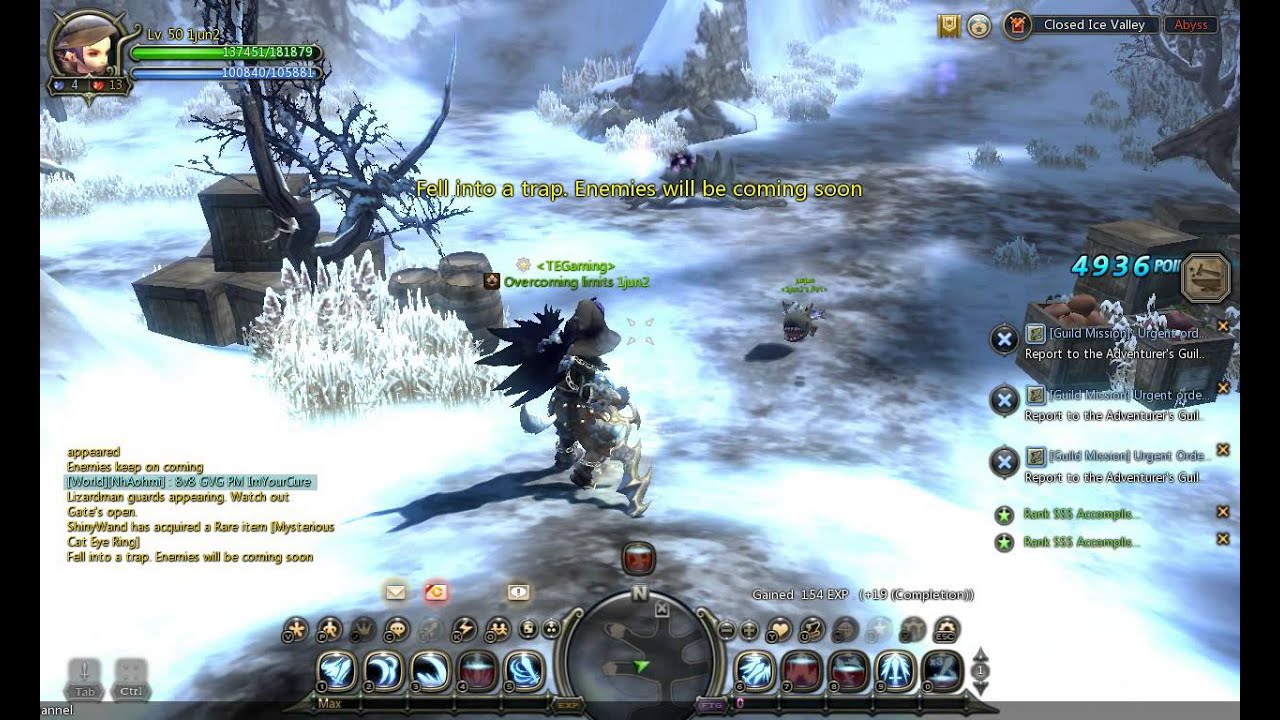Dragon Nest (Post 450 Mark Patch) Level 50 Moonlord Closed Ice Valley Abyss Solo