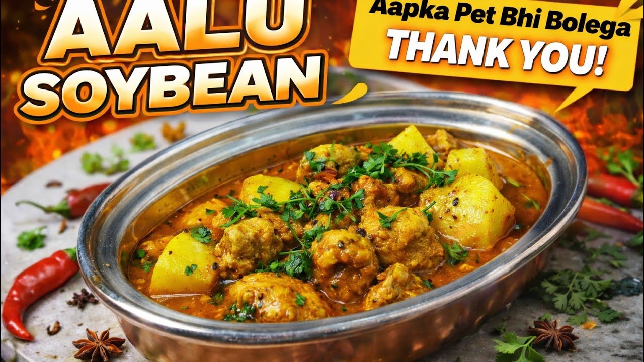 Aapka pet bhi bolega thank you is tarah Se banaen aalu soybean 🤔❤️#video #YouTube video#recipe