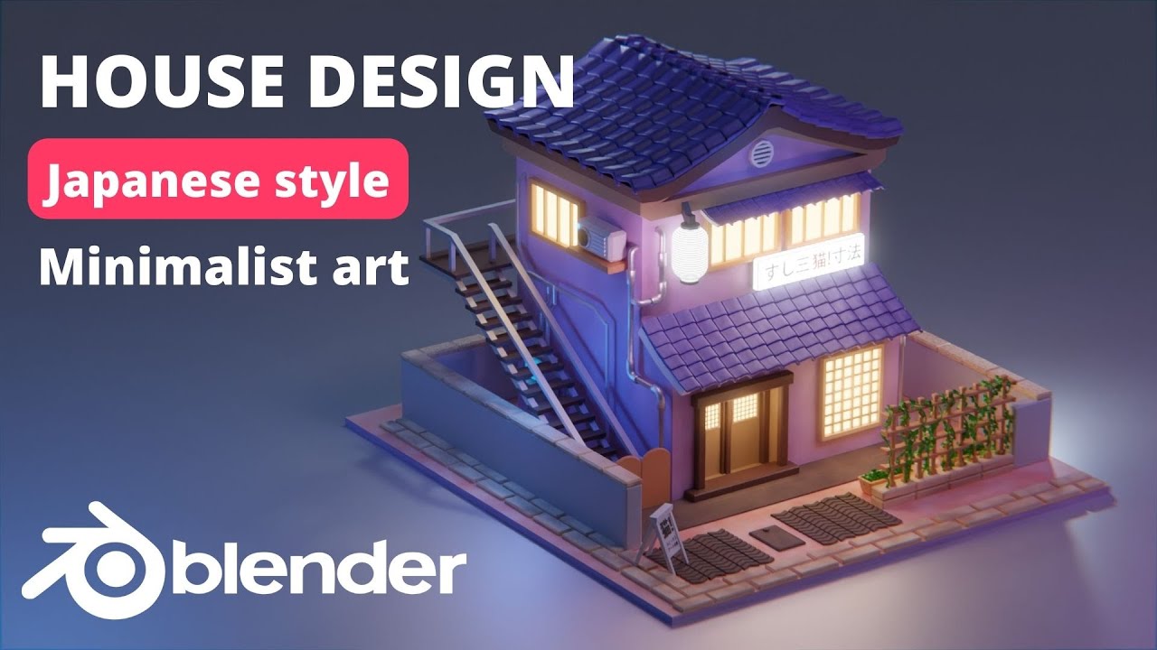 Japanese House - Blender 3.3.0 Timelapse