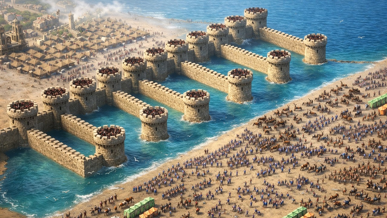 EPIC 1v7 Deathmatch Last Stand - Stronghold Crusader Definitive Edition