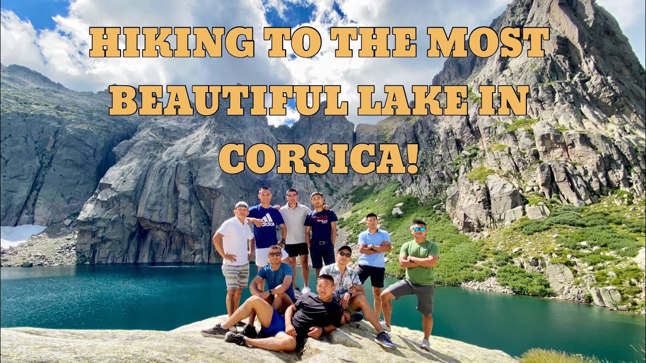 Hiking to the beautiful lake capitello
