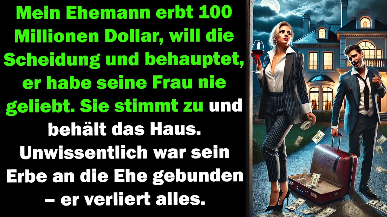 Mein Mann erbt 100 Mio., will die Scheidung, verliert alles, da sein Erbe an die Ehe gebunden war.