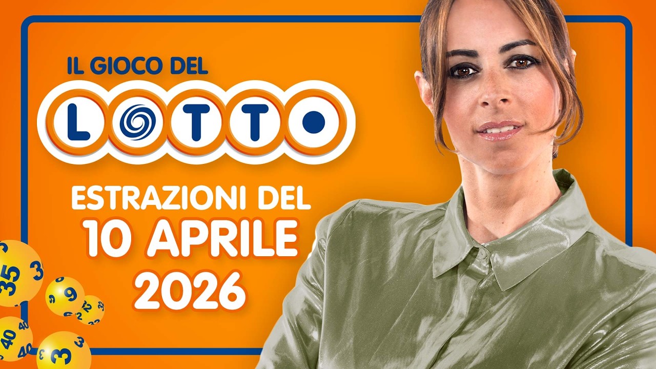 Estrazione in diretta del Gioco del Lotto e del Simbolotto di Venerd&igrave; 10 Aprile 2026