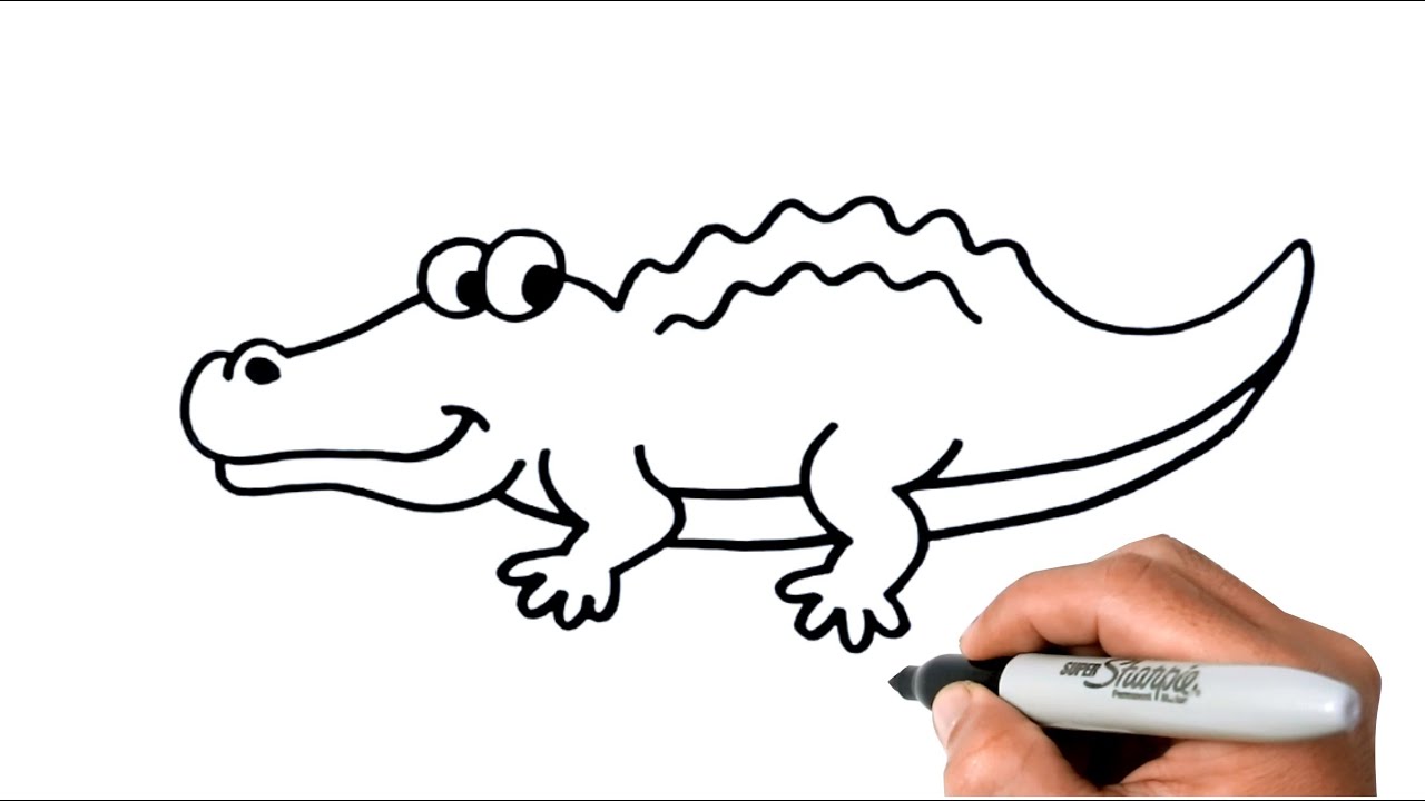 How to DRAW CROCODILE EASY Step by Step