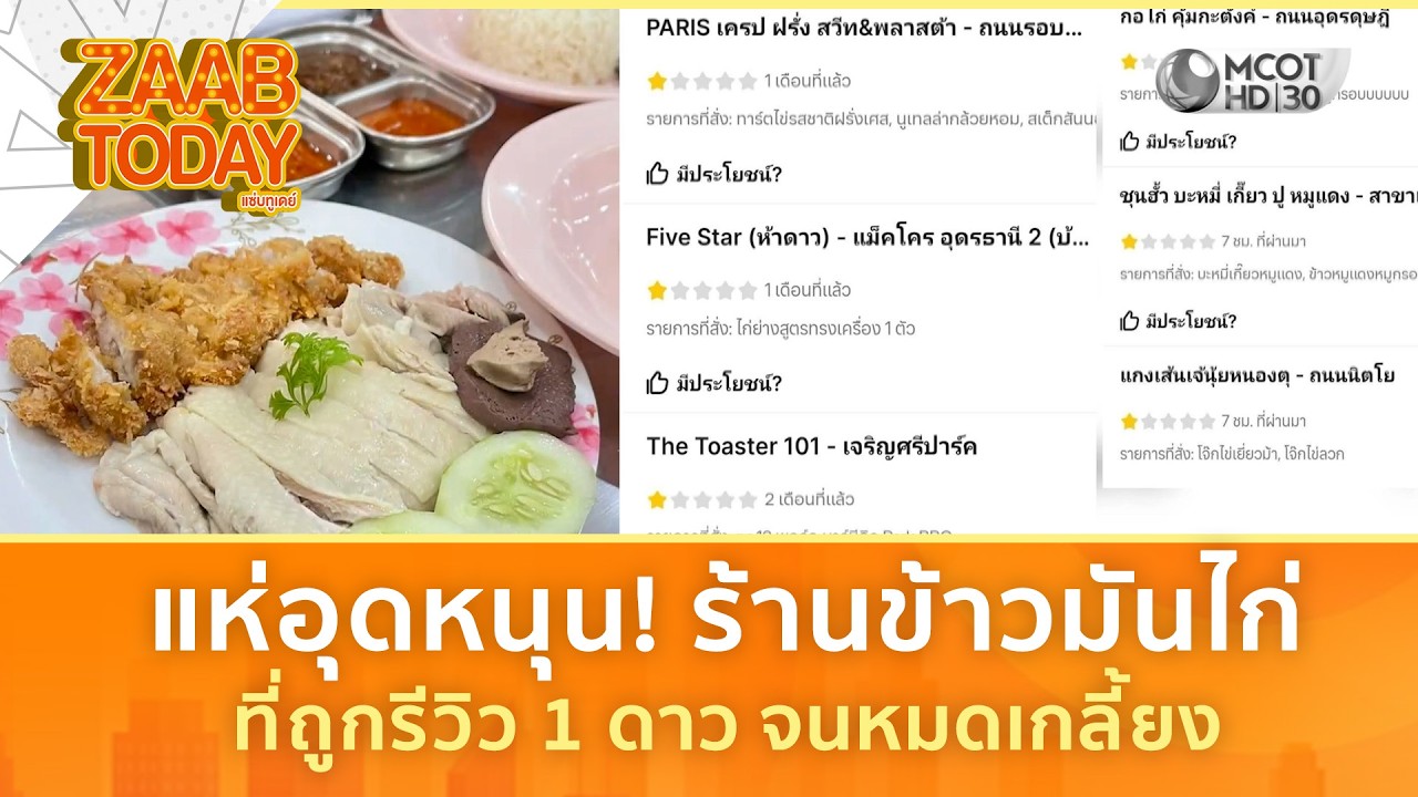 แห่อุดหนุน! ร้านข้าวมันไก่ ที่ถูกรีวิว 1 ดาว จนหมดเกลี้ยง (11 มี.ค. 69) | แซ่บทูเดย์