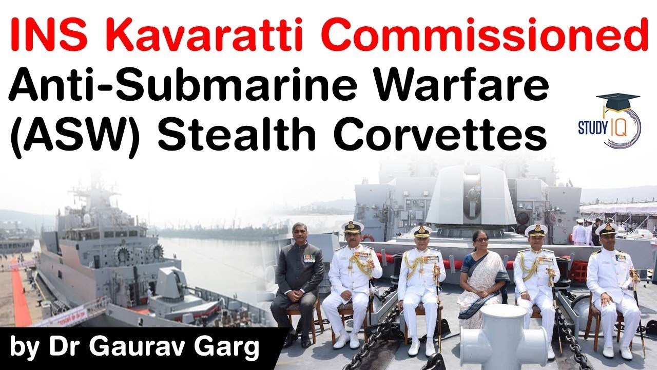 INS Kavaratti anti-submarine warfare (ASW) ship inducted into the Indian Navy at Visakhapatnam