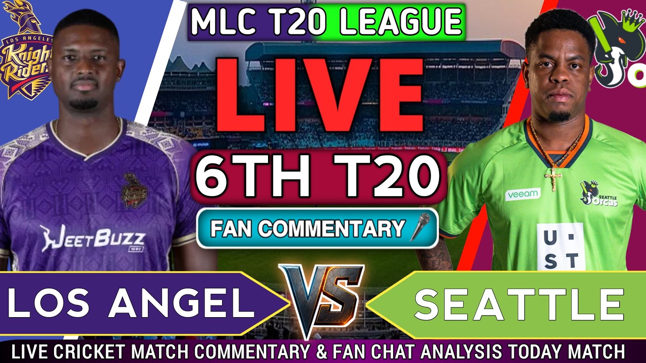 Los Angeles Knight Riders vs Seattle Orcas | LAKR vs SO | 6th T20 | Live Score & Commentary