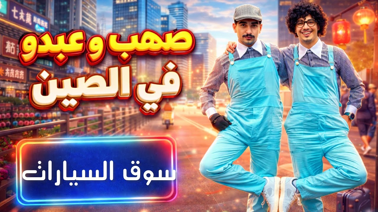 صهيب و عبدو في الصين 🇨🇳 الحلقة الرابعة ( سوق السيارات 🚗)
