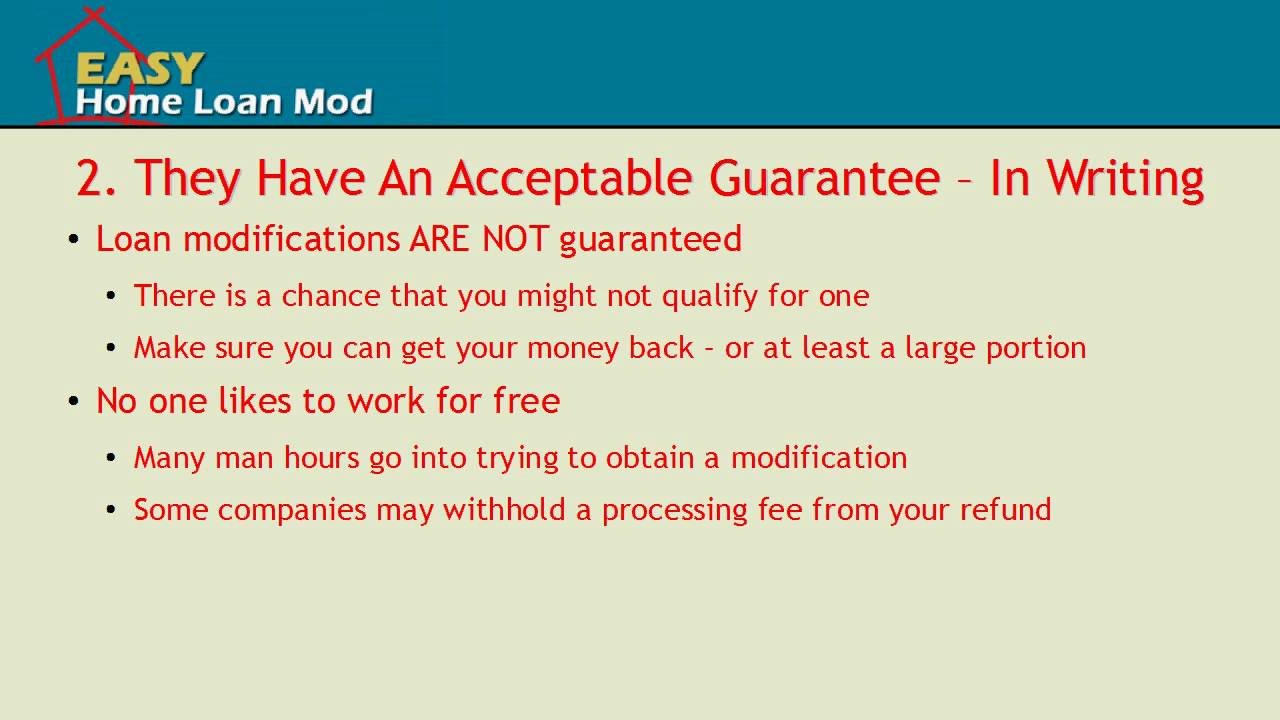 What loan modification companies can i trust?