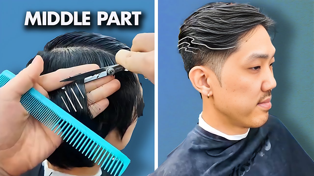 How To Cut A Mens Middle Part | Step by Step Tutorial