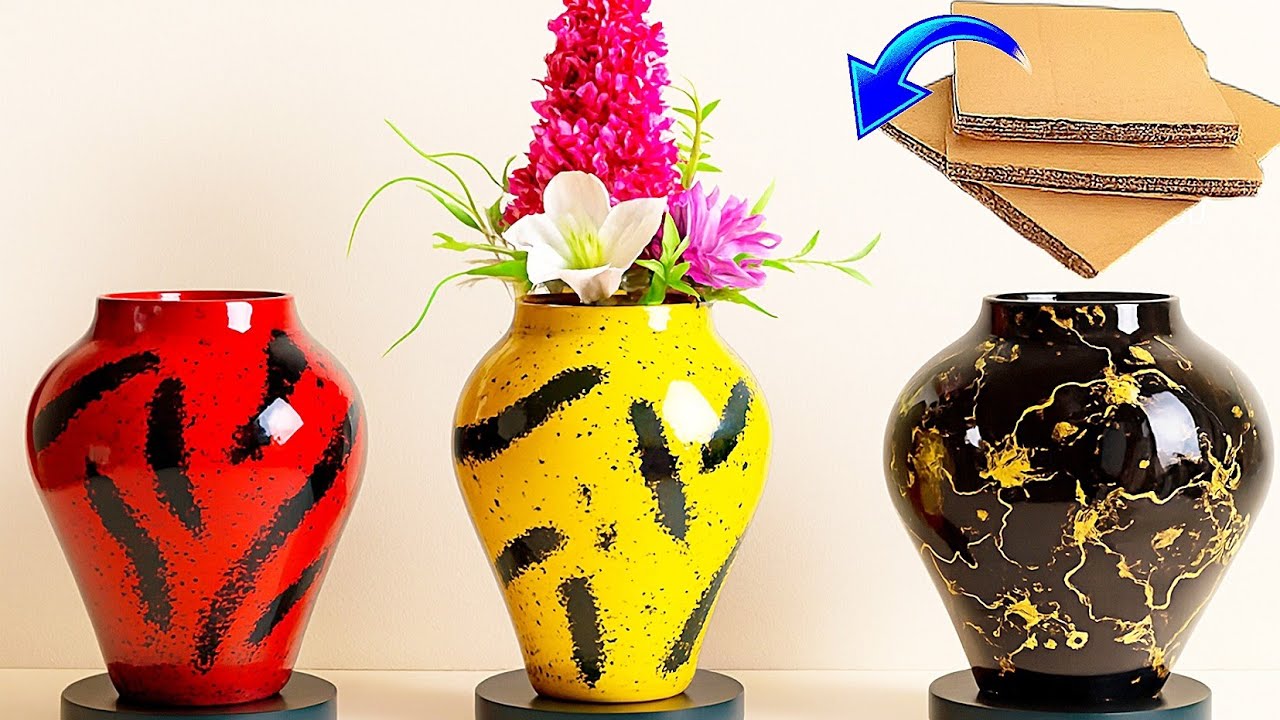 Making handmade vases. Easy and attractive. 🤔👌