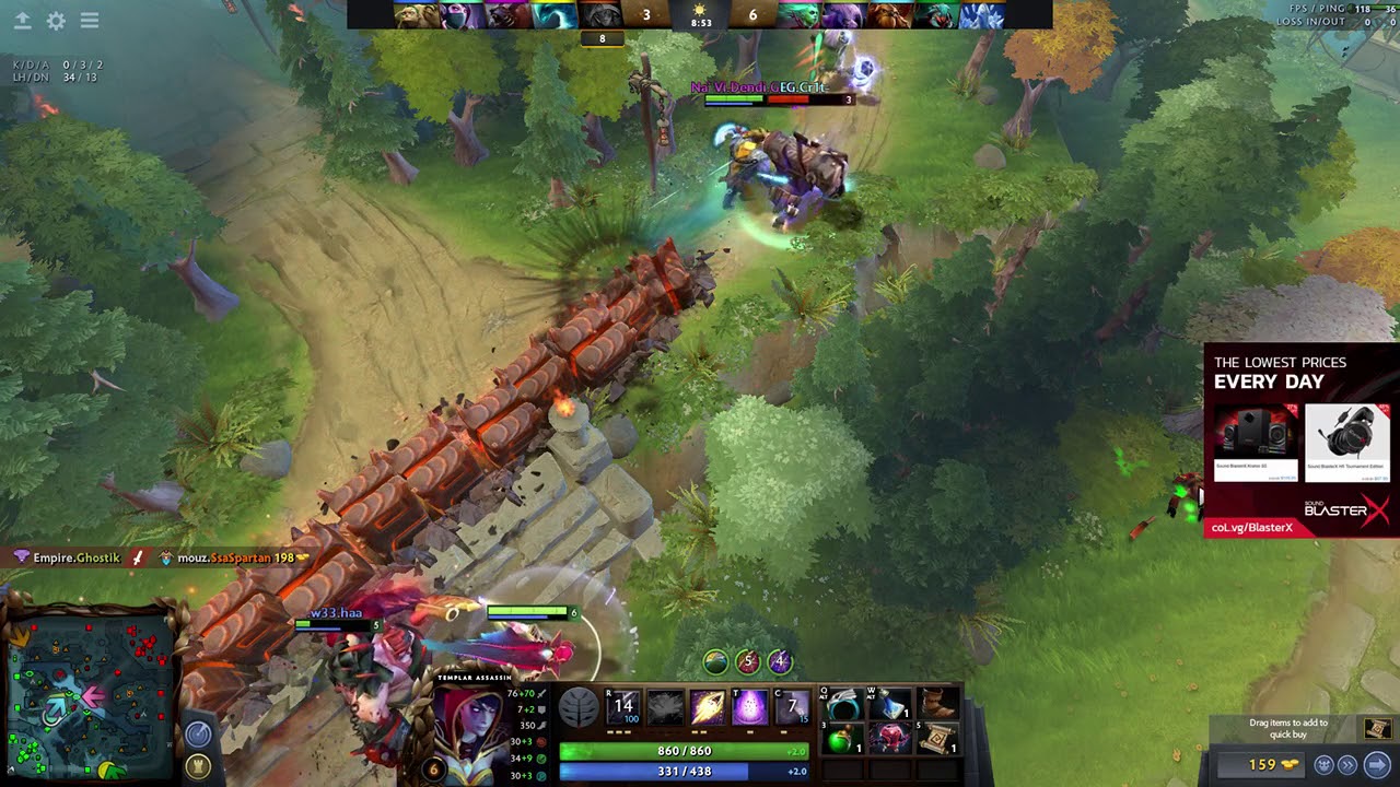 Dendi doesn't believe in W33's pudge skills
