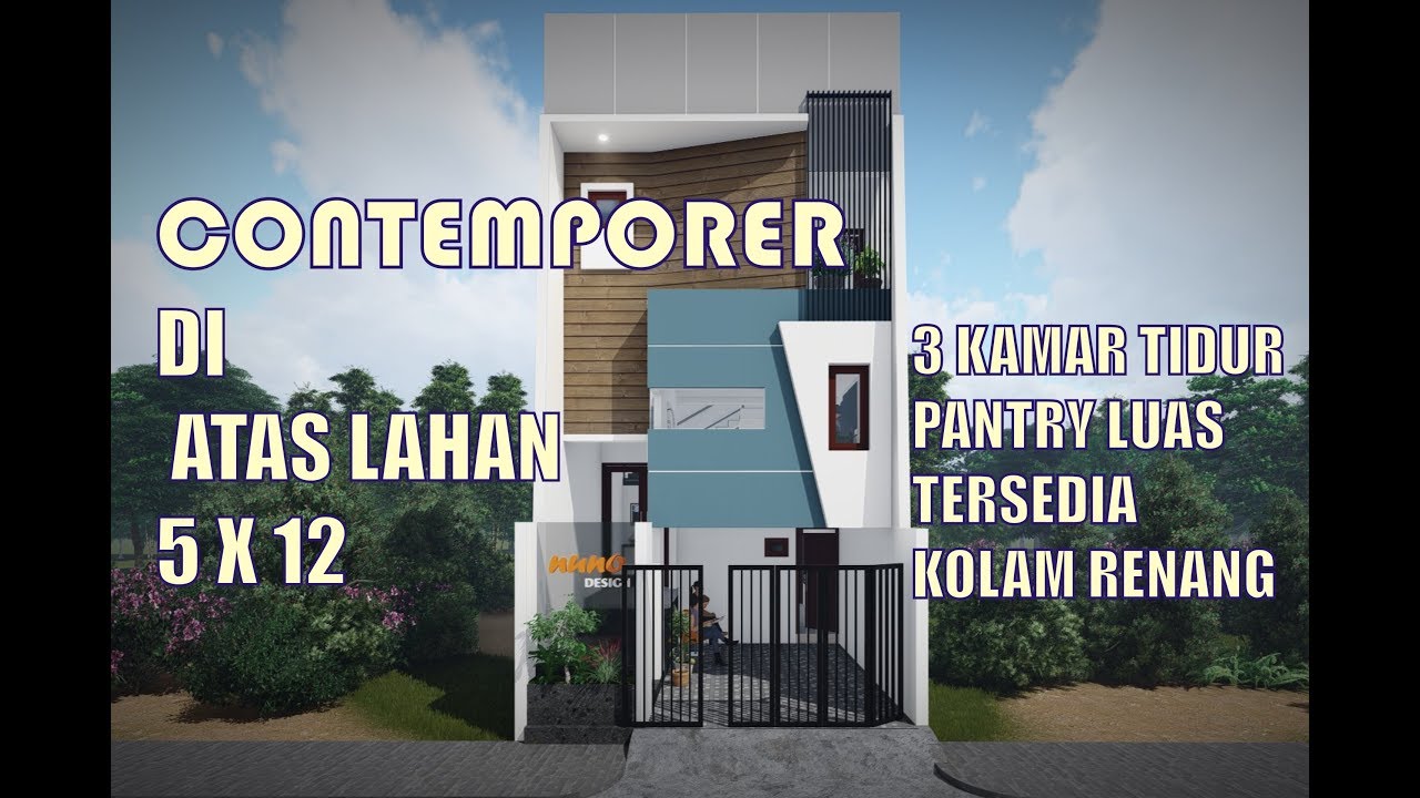 trend of split level minimalist house 5x11 meters with pool 3 bedrooms 3 toilets 5x12 land