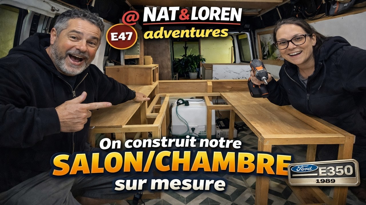 E47 - On construit notre salon/chambre sur mesure ! #vanconversion  #handicap #vanamenage