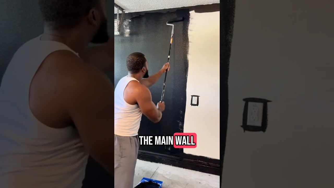 Day 3 of Turning my Garage into a Home Gym. Paint day #garagegym #painting #motivation #homegym