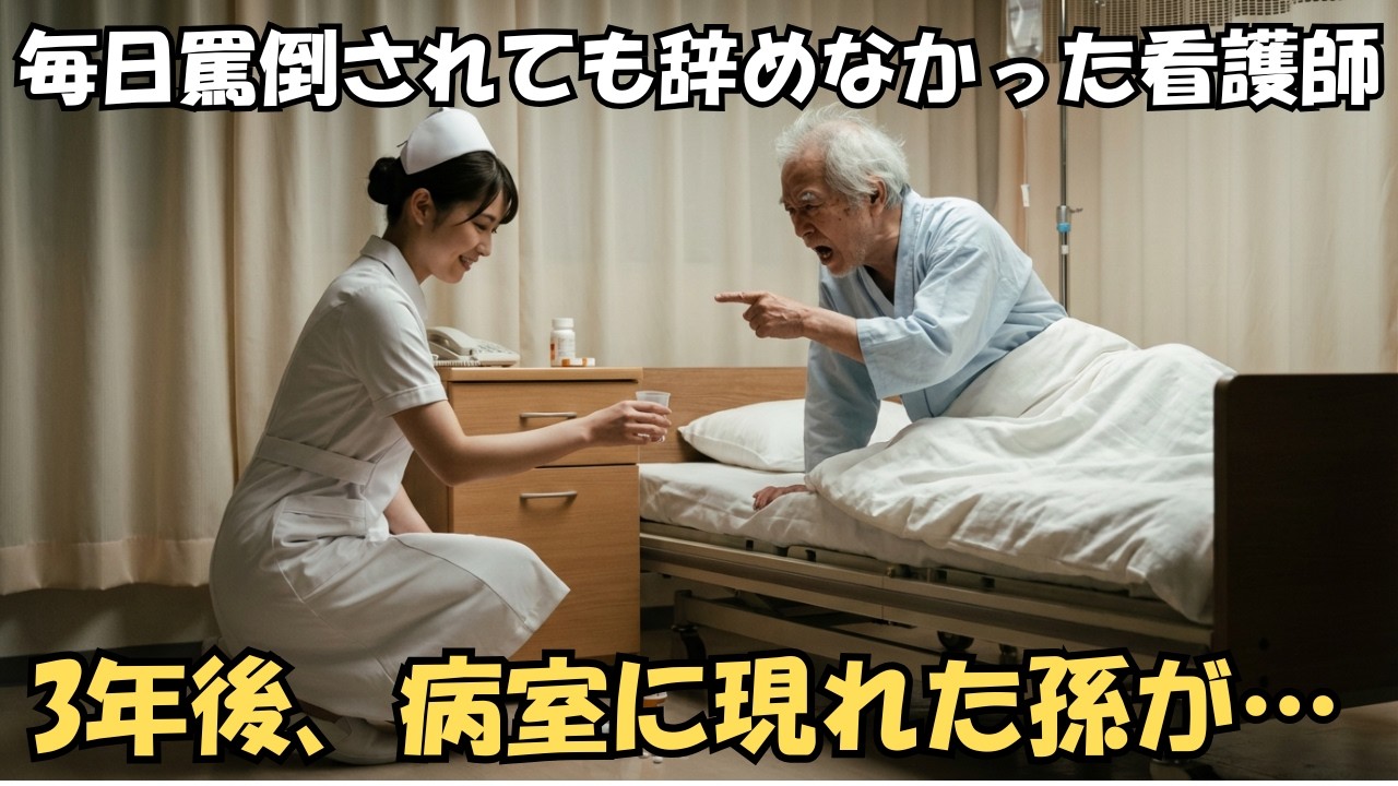認知症の患者に毎日罵倒される新人看護師27歳「辞めません」3年間優しく接し続けた結果→患者の孫が経営する会社で奇跡が…【感動する話】