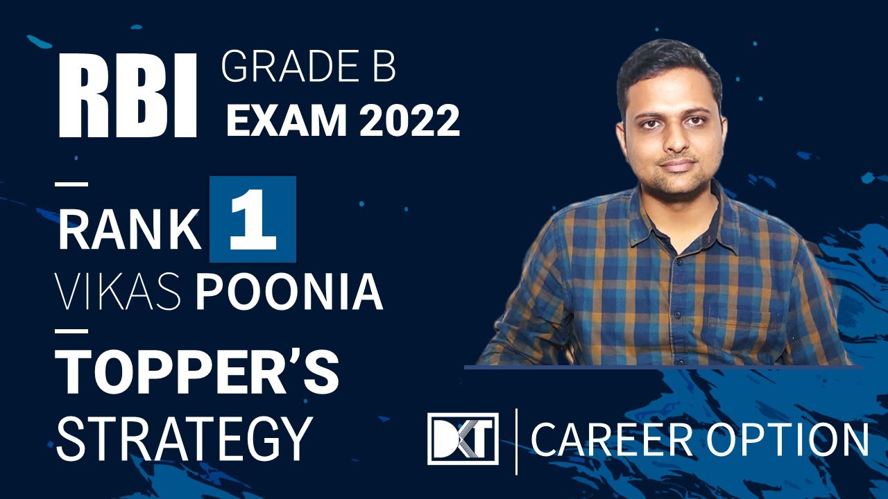 Rank 1 RBI Grade B Exam 2022 | Vikas Poonia's Strategy To Crack In First Attempt & Without Coaching