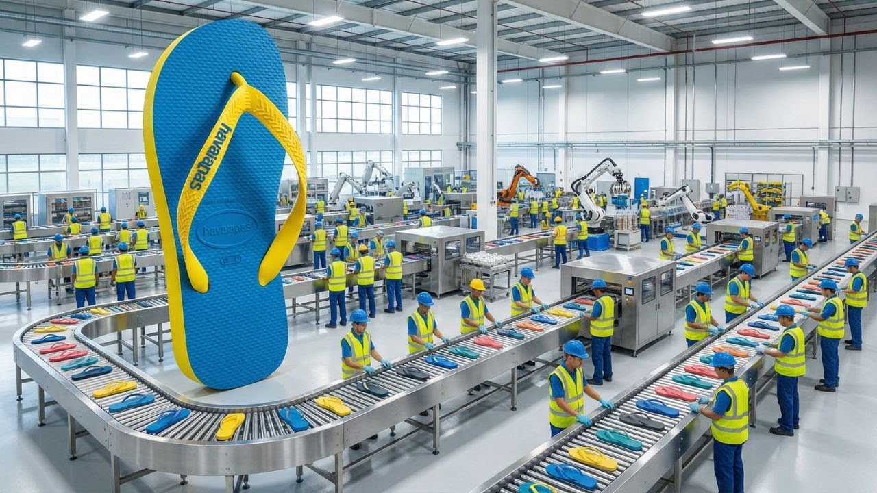 Inside a $1 Billion Havaianas Factory  From Raw Rubber to the Iconic Flip Flops Full process ‐ Feito
