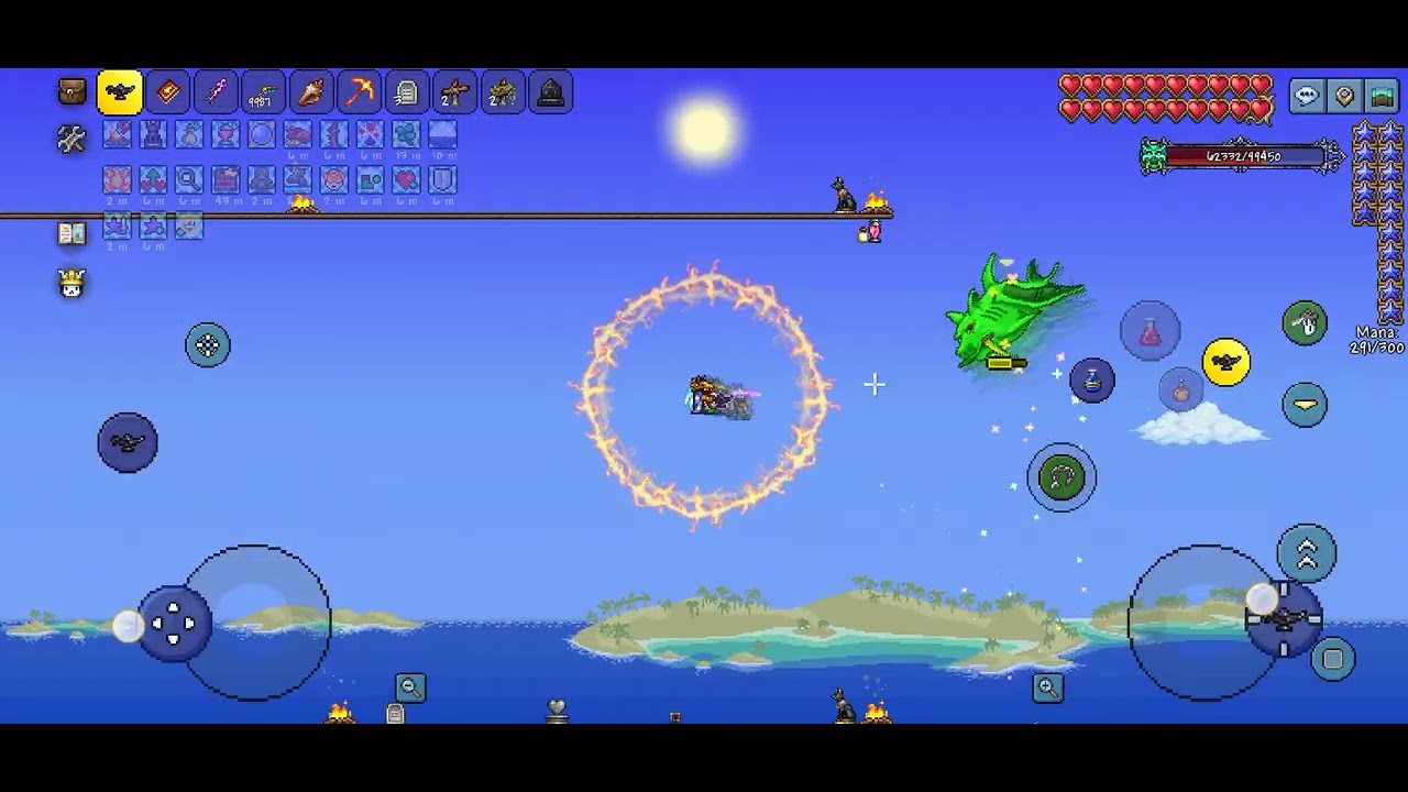 Duke Fishron pre-Mech Master Mode, Mage class, mobile | Terraria 1.4.4.9 | best attempt