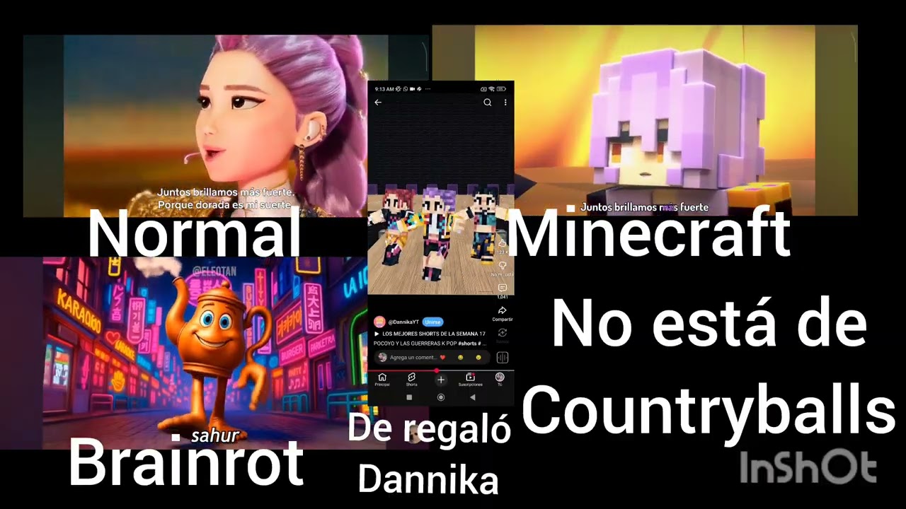 Huntrix dorado en diferentes actos 