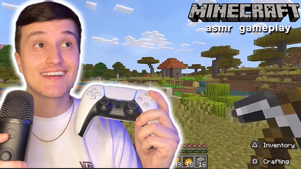 ASMR Minecraft for 1 HOUR 🎮💤 (w/ controller sounds)