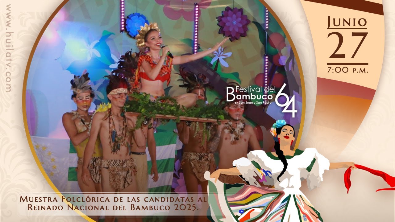 Muestra Folclórica de las candidatas al Reinado Nacional del Bambuco 2025.