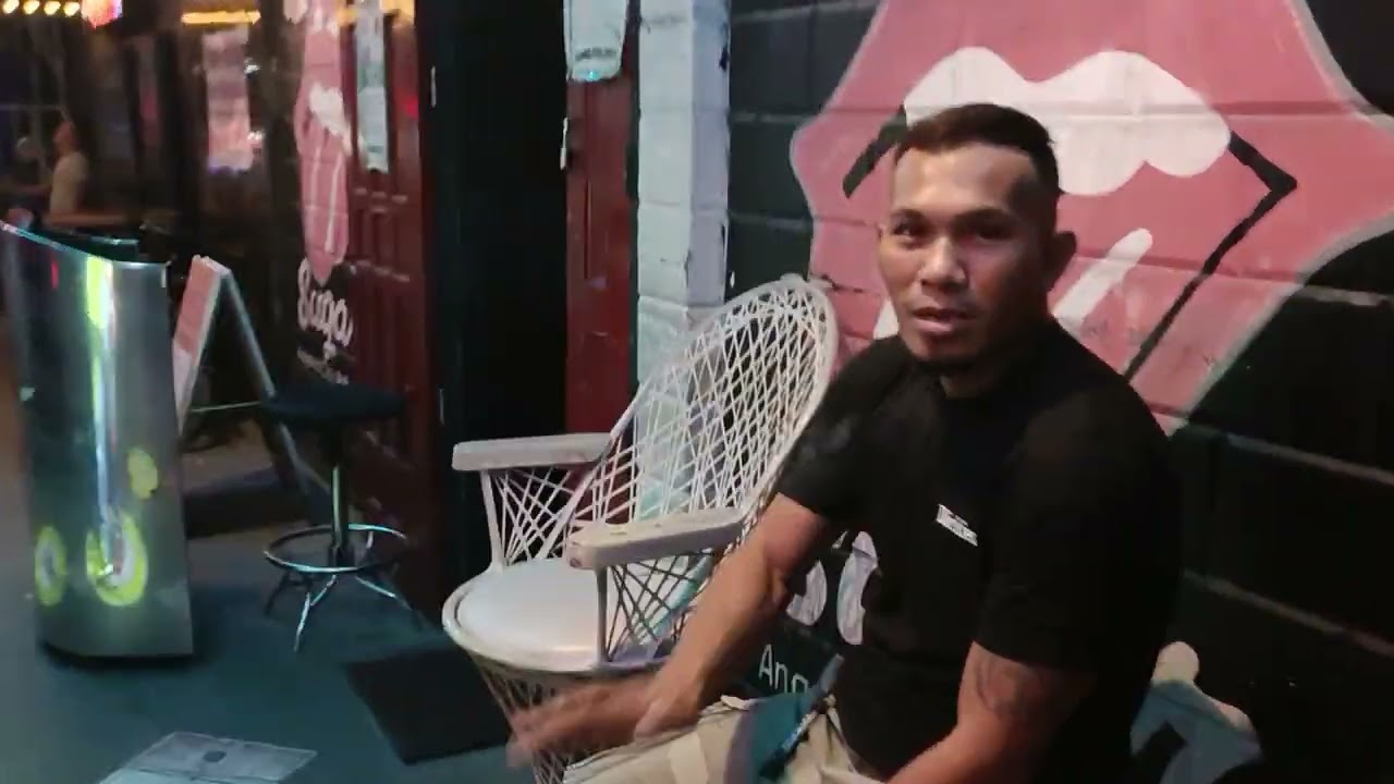 Red light district of Clark Philippines with lots of foreigners and retirees.