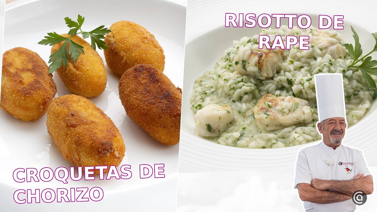 CROQUETAS de CHORIZO y HUEVO - RISOTTO de RAPE // Arguiñano