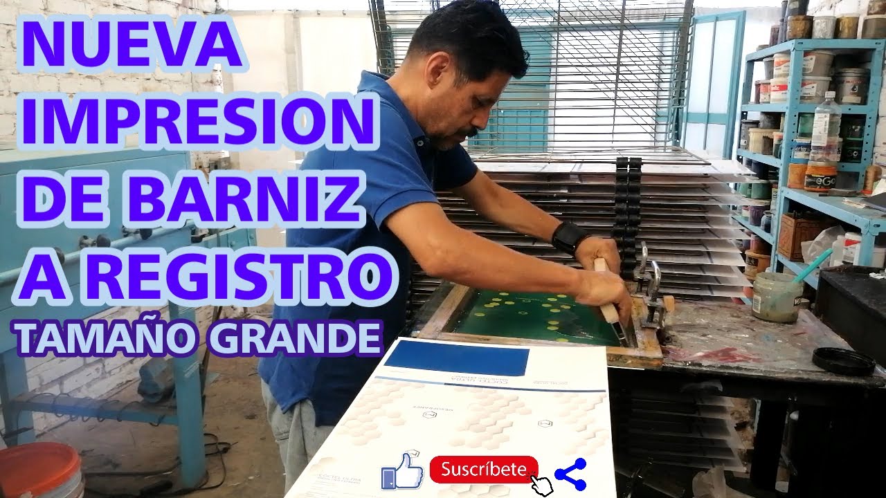 NUEVA IMPRESION DE BARNIZ A REGISTRO (Tamaño Grande)