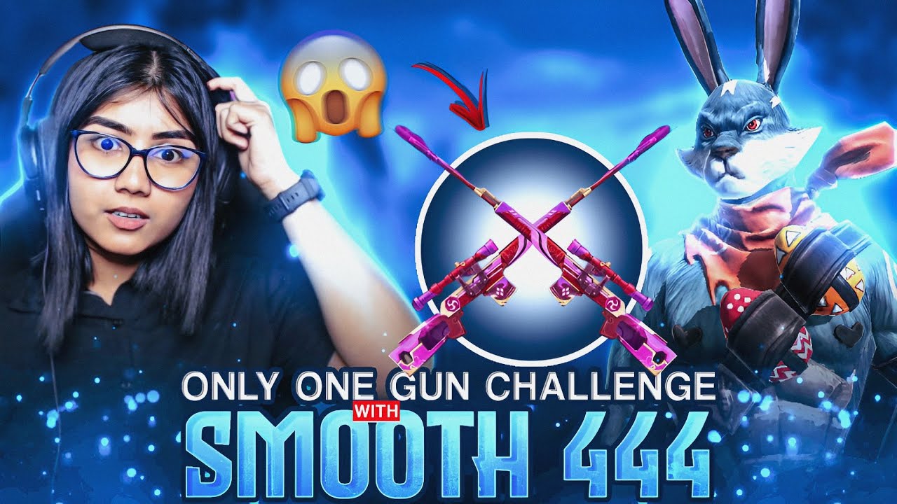 Smooth 444 🐰 Can Do This Challenge? 🤣 | Only One Gun 😲 Challenge 💪 With Smooth 444