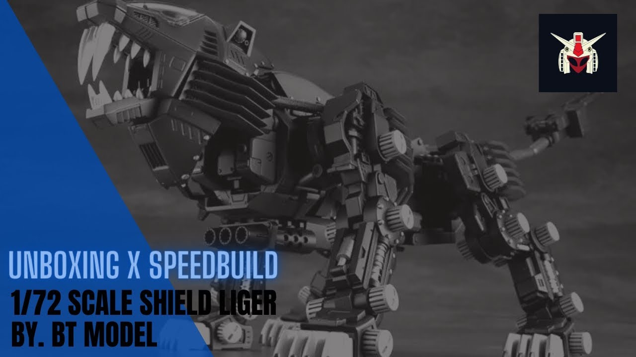 Unboxing x Speedbuild 1/72 scale shield liger by BT Model