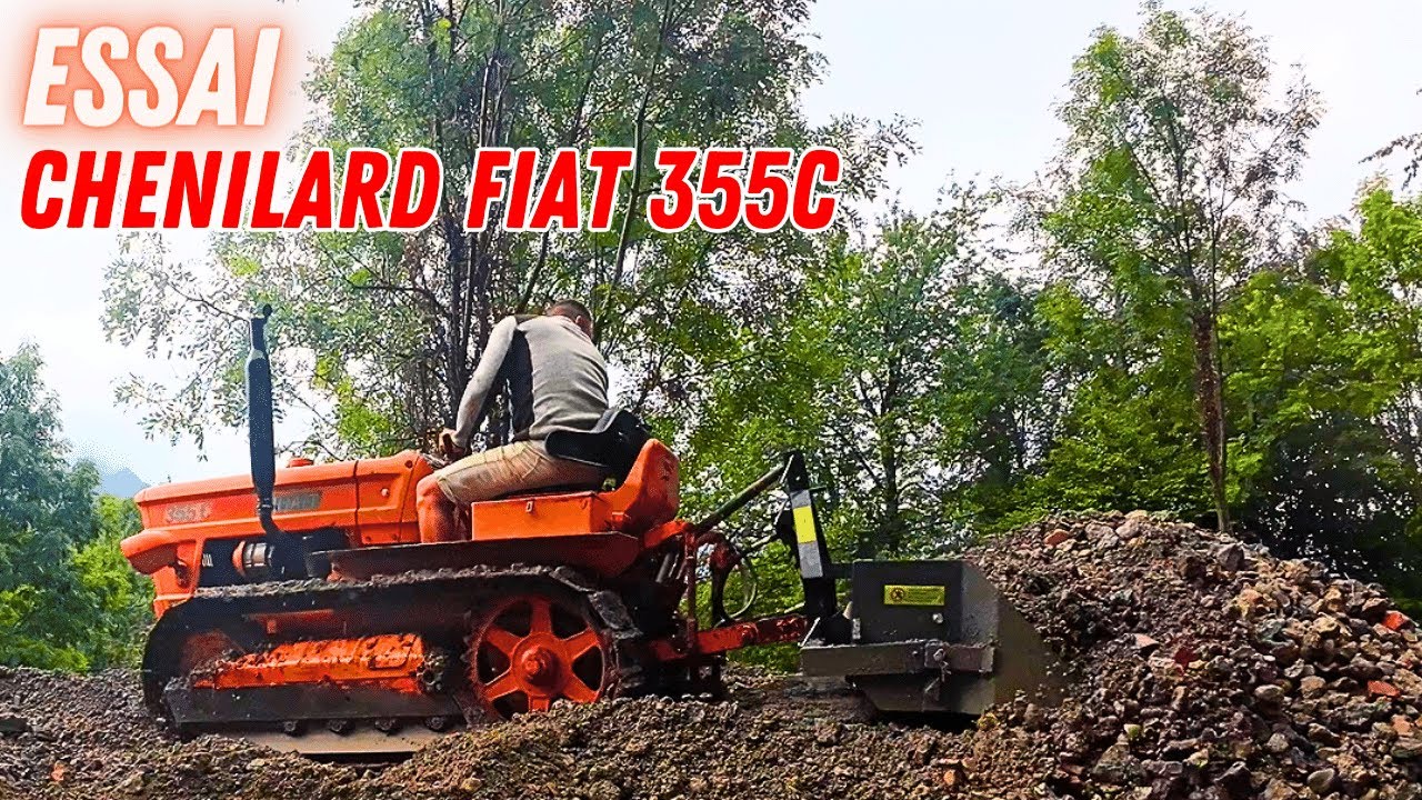 Tracteur &agrave; chenilles Fiat 355C fonctionnement d'un chenillard