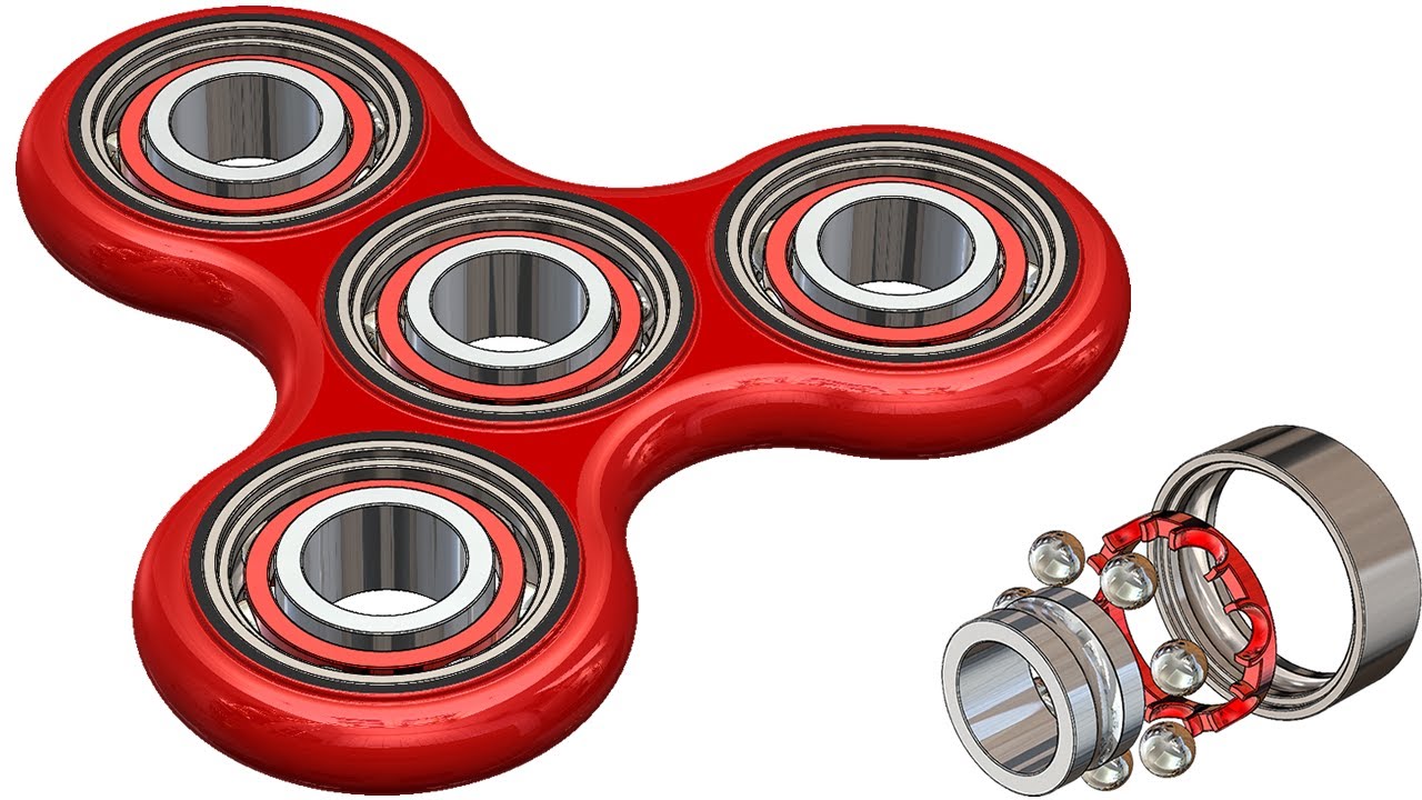 SolidWork Tutorial #024:  fidget spinner