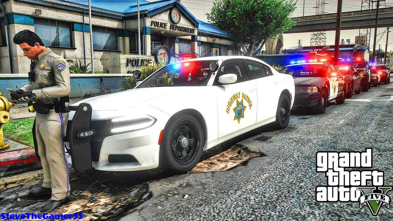 Playing GTA 5 As A POLICE OFFICER Highway Patrol| CHP|| GTA 5 Lspdfr Mod| 4K
