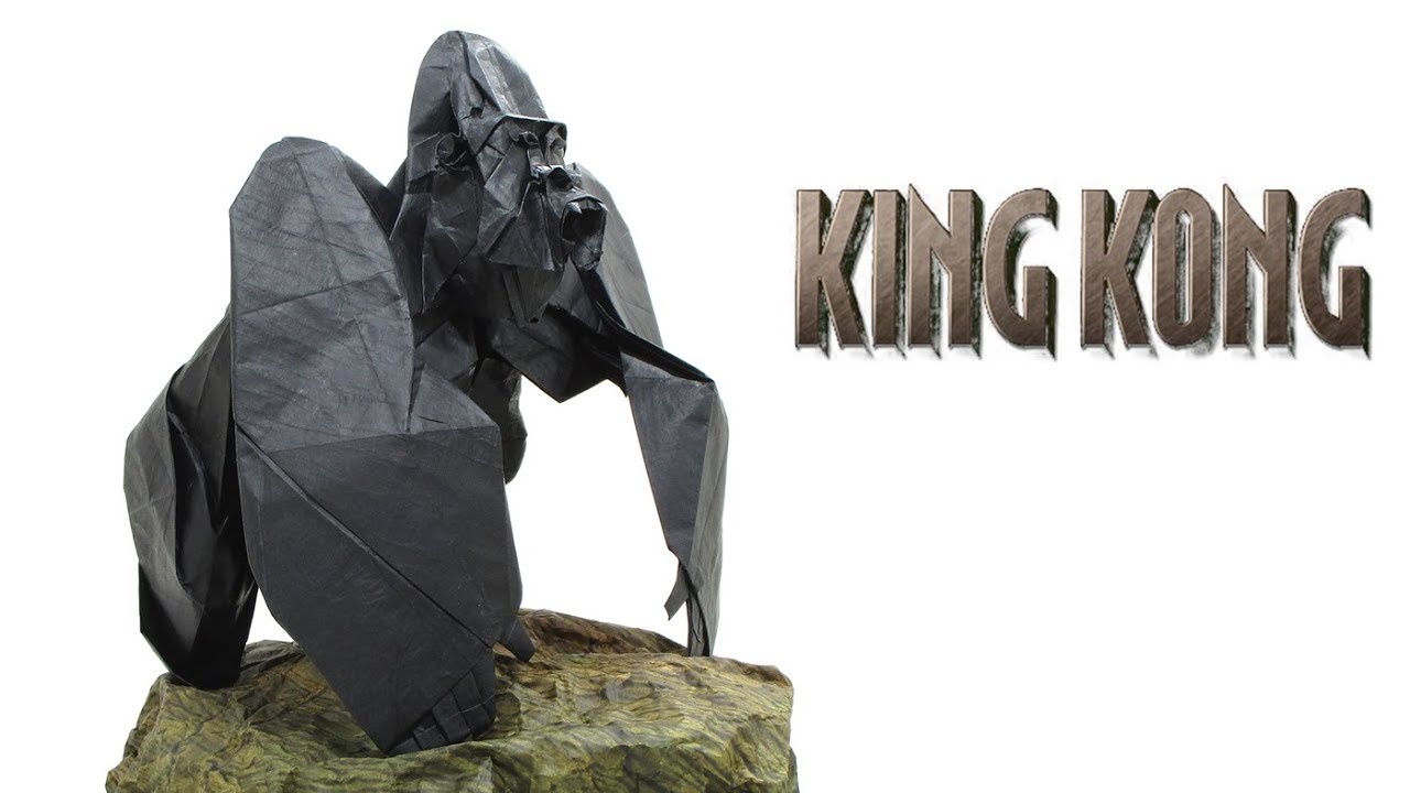 ORIGAMI KING KONG TIME LAPSE (Nguyen Hung Cuong)  GORILLA 折り紙  ゴリラ GORILA MOVIE