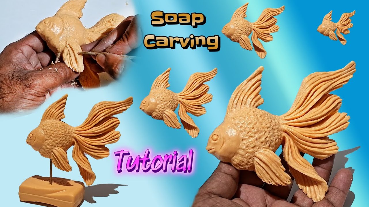 Tutorial / How to carve  a Gold Fish / Soap carving