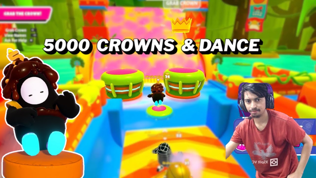 Don't Watch my Dance After Reaching 5000 crowns In Fall Guys 👑😂