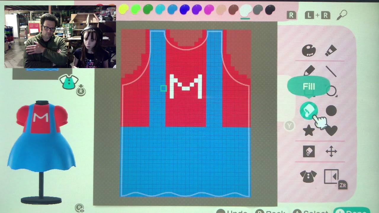 How to Make a Mario & Peach Dress in Animal Crossing: New Horizons! EveStream 003