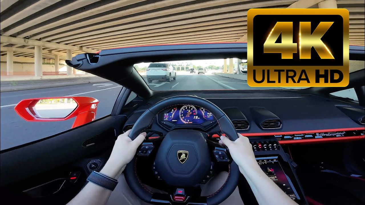 Lamborghini Huracan EVO Spyder (POV Driving) - Cars and Coffee April! | 4K 60 FPS