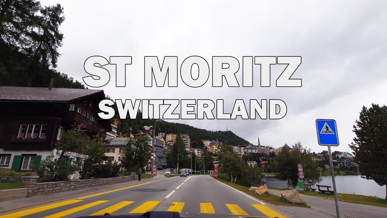 St Moritz, Switzerland - Driving in Cloudy Day 4K