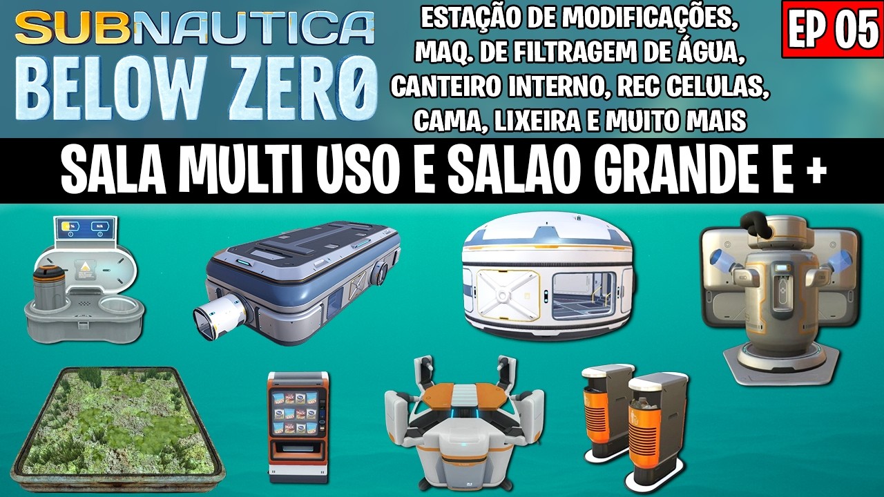 SUBNAUTICA BELOW ZERO DICAS 05 POSTO AVANCADO ZERO ESTACAO MODF MAQ DE AGUA SALAO MULTI USO E GRANDE