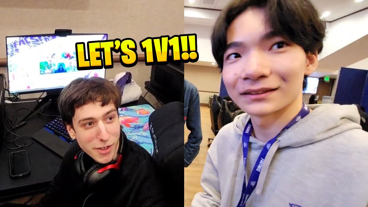 PeterBot Challenged Koyota to 1v1 at FNCS Pro AM Area, then warm up with Khanada