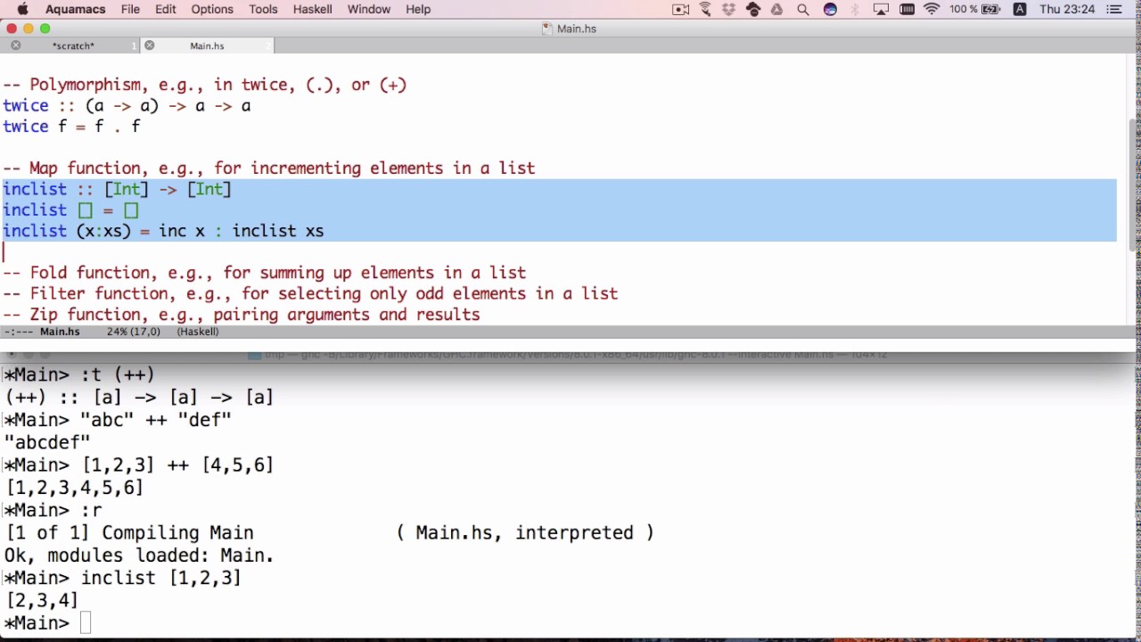 Higher order functions in Haskell