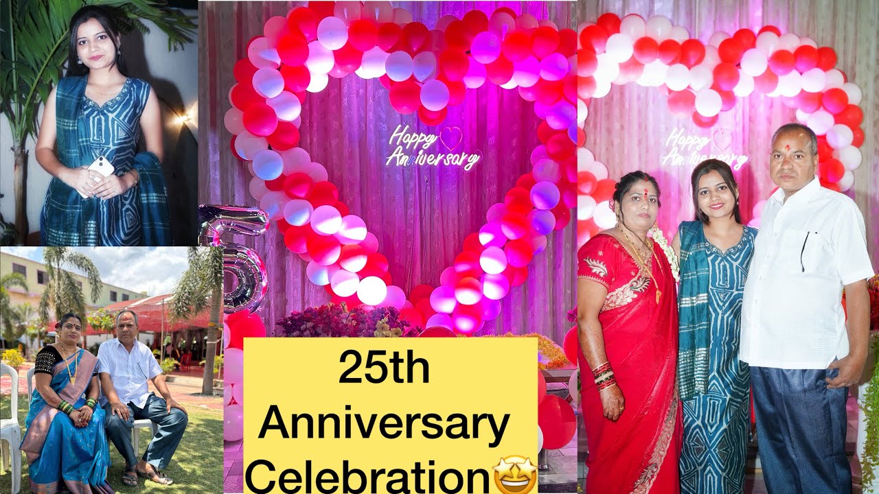Mummy Papa chi 25th wedding anniversary celebration😍@glowwithpratiksha 